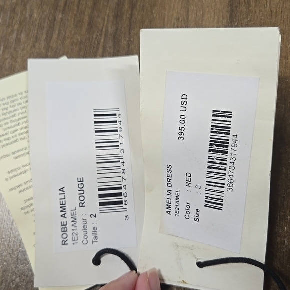 Ba&sh-NWT-Amelia Robe Wrap Red Rouge Dress-Size 2(please check measurements) - Picture 7 of 17